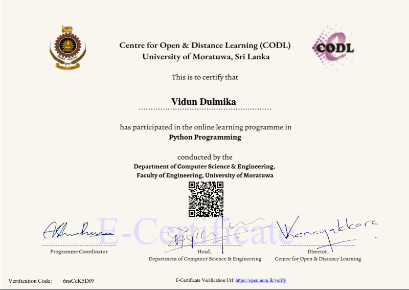 UOM python programming
